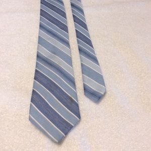 Mens blue 100% polyester necktie